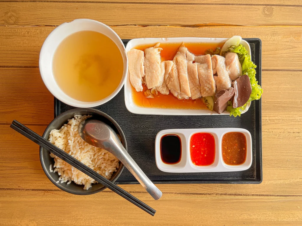 เซตข้าวมันไก่สิงคโปร์แบบพิเศษ